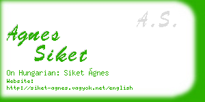 agnes siket business card